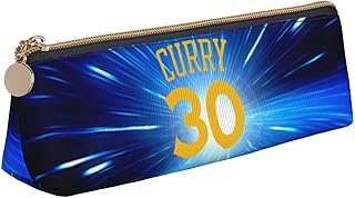 Golden State Basketball Curry Leather Pencil Case Small Leather Pouch | Pencil Bag, Zipper Pencil Pouches Holder Aesthetic Pencil Case For Adults Men Women Coin Purse Money Bag Pen Bag Key Pouch Small Tool Pouch Jewelry