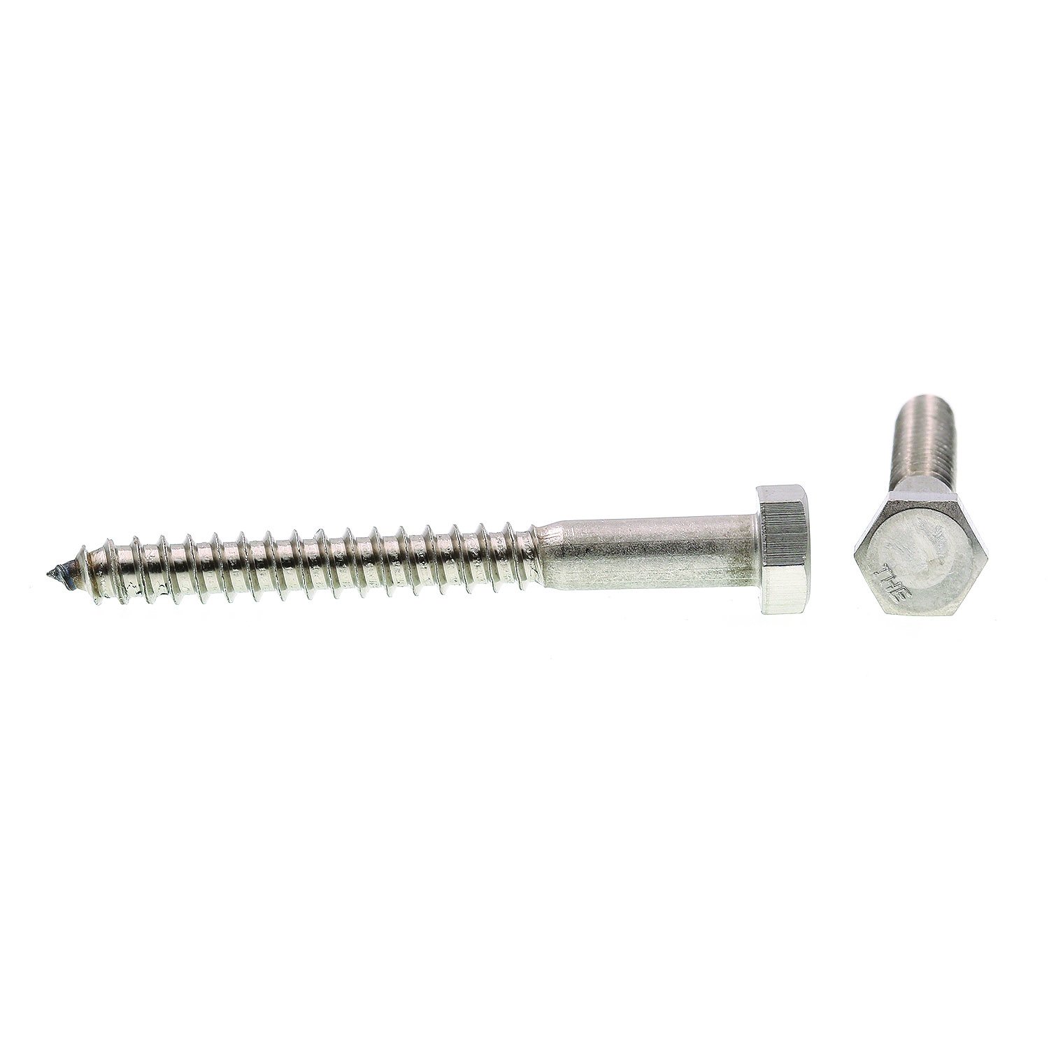 PRIME-LINE 9055724 Bullone a Testa Esagonale, 5/16" x 3", in Acciaio Inox, Confezione da 15, Zinco, 5/16 in. -18