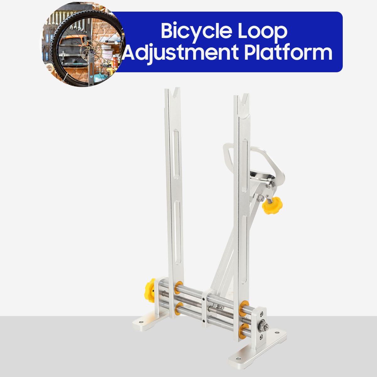 Rad Tuning Repair Tool Kit, Fahrrad-Rad-Zentrierständer, Plattform für fahrräder, Fahrrad-Rad-Ausrichtungs-Reparaturwerkzeug für Räder mit einer Breite von 46–195 mm