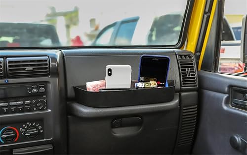 Miniatura 8 de TJ Co-pilot - Bandeja organizadora de barra de agarre para pasajeros para Jeep Wrangler TJ SE Sport Sahara Rubicon Sport Utility 1997-2006,