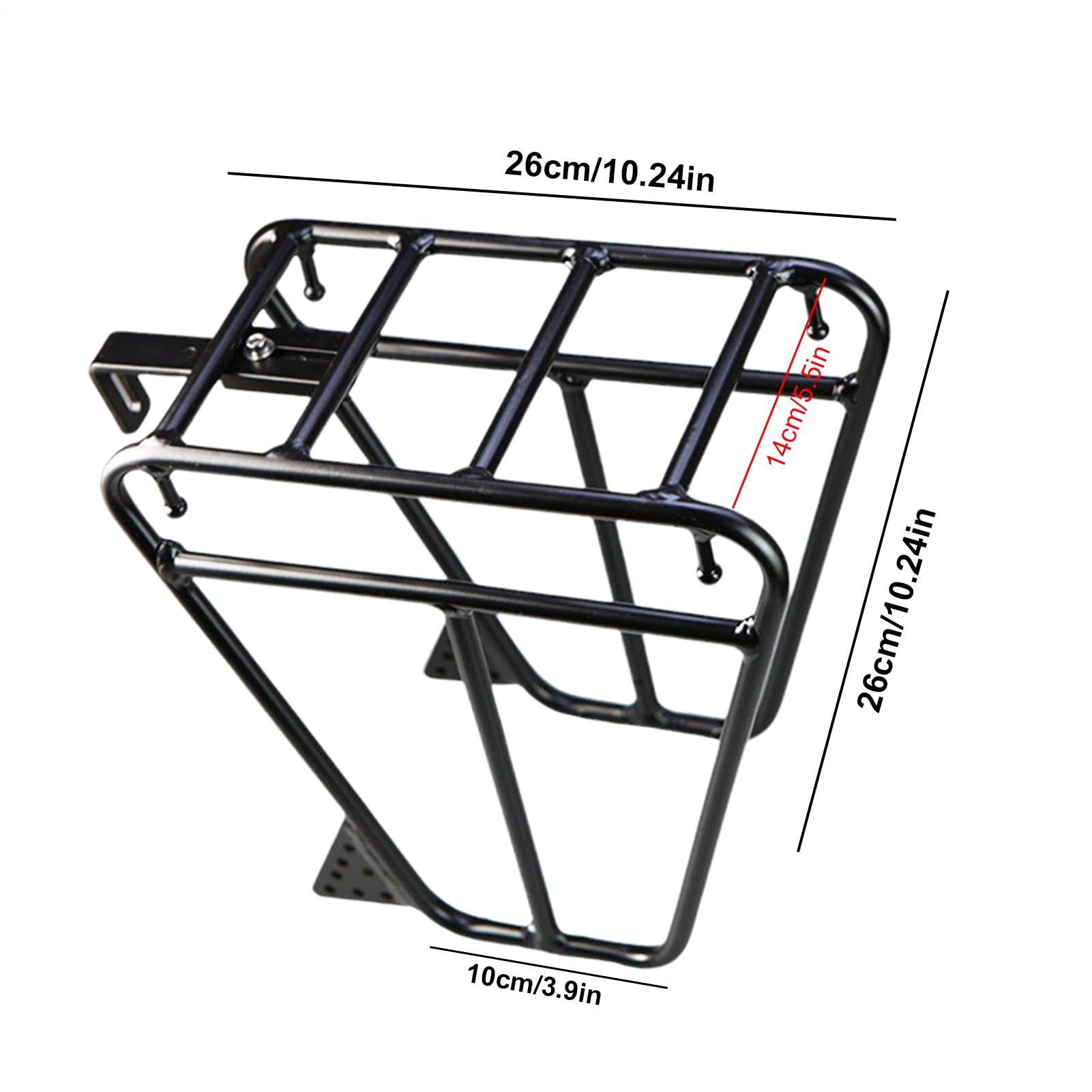 Gepäckträger Mountainbike Vorne, Fahrrad Vorderer Gepäckträger Für Mountainbikes Renn, Gepäckträgers Aus Aluminiumlegierung, Standfuß Für Verbesserte stabils, Für Radreisen Pendeln