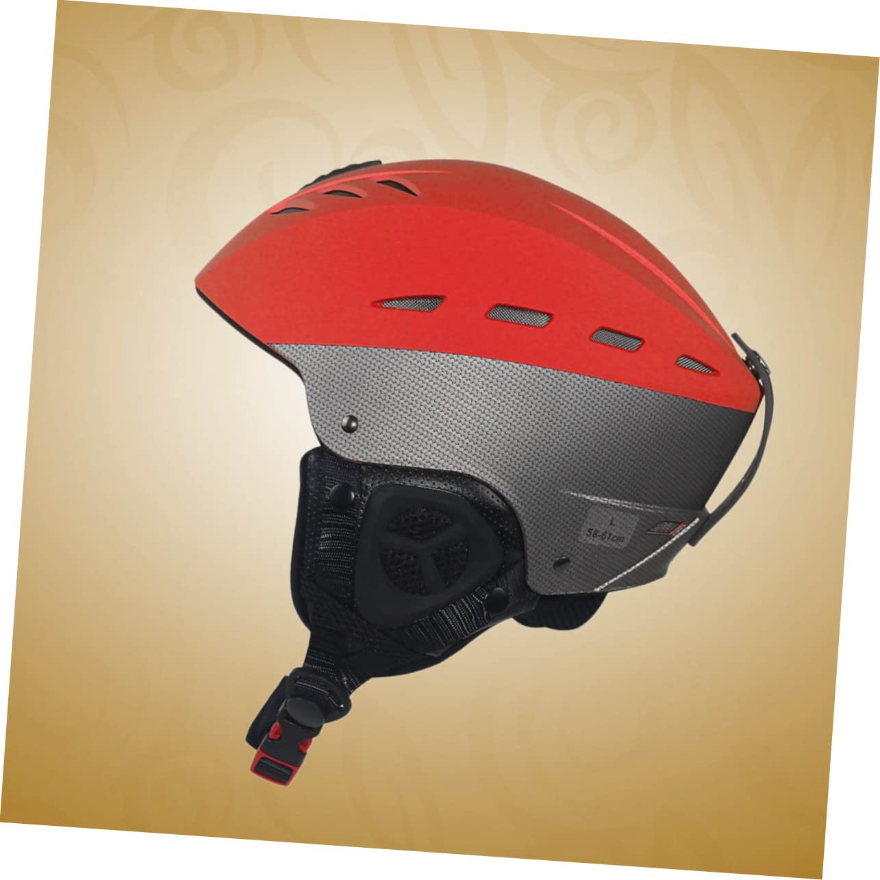 ibasenice Casco da Sci Abs Schiuma Protettiva Caschetto Snowboard Prese D'aria Copriorecchie Traspirante Staccabile Regolazione Rotante Unisex
