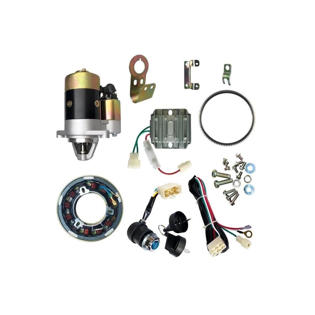 Motor Arrancador Kit De Conversión De Arranque Eléctrico Para Motor De Arranque Diésel 178f L70 Arranque