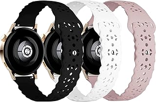 Lace Silicone Band for Samsung Galaxy active 2 Band 40mm/44mm, for Samsung Galaxy Watch 5 Band 40mm/44mm/Galaxy Watch 4 40mm/44mm/ Classic 42mm/46mm, 20mm Watch Bands for Women