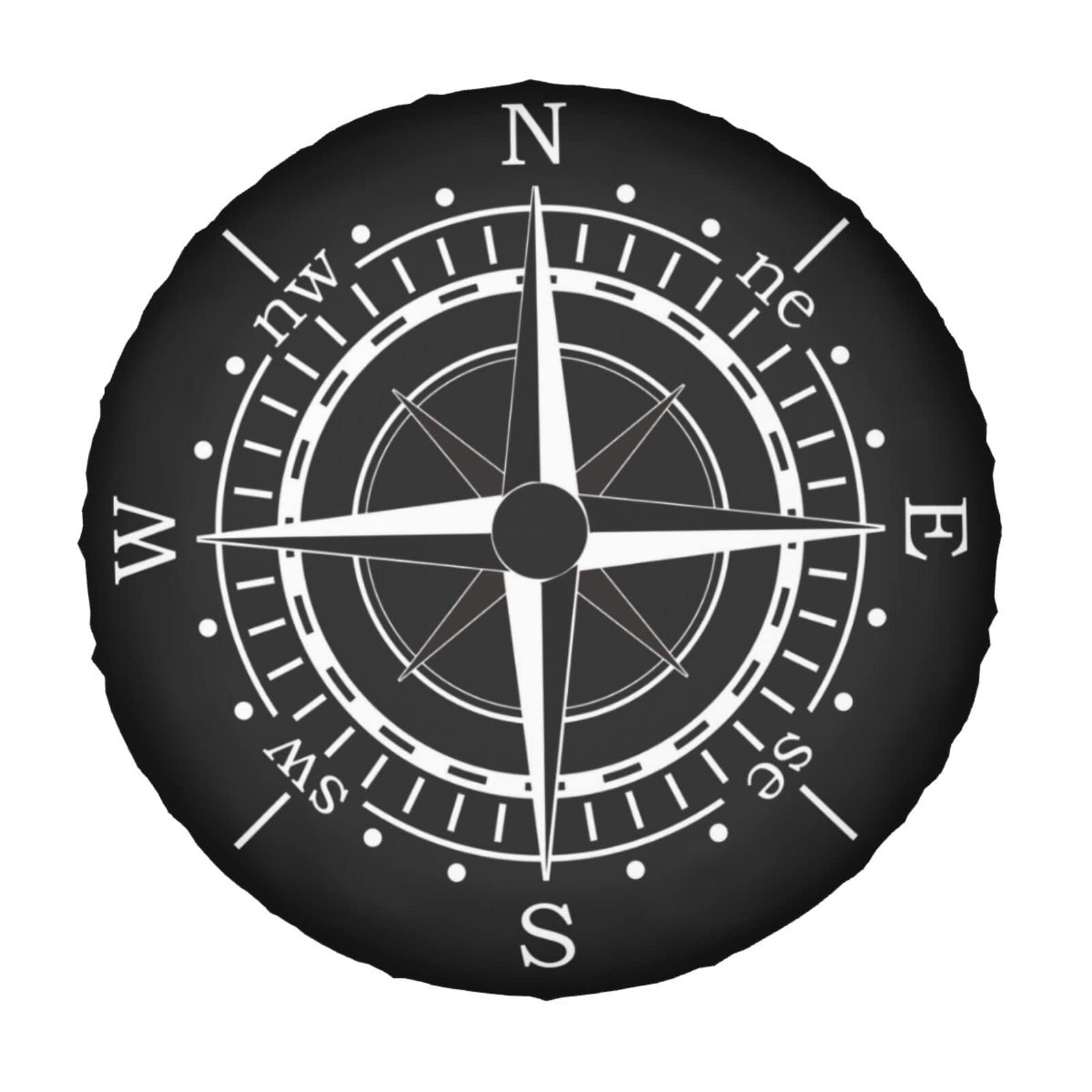Compass Sun Dial Black Spare Tire Cover Waterproof Dust-Proof Wheel Tire Cover Fit for Jeep,Trailer, RV, SUV and Many Vehicle 16 Inch