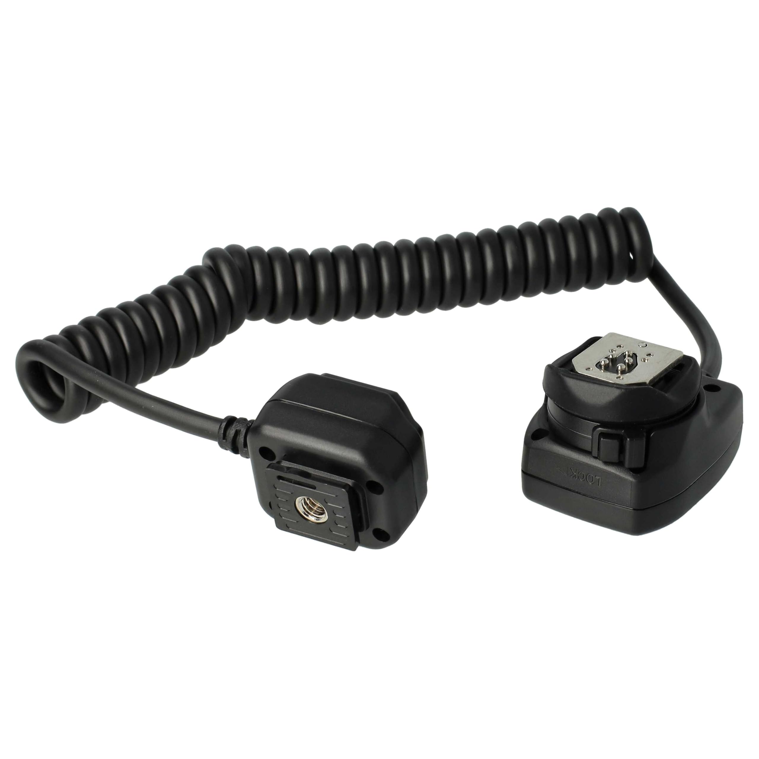 vhbw TTL Blitzkabel Ersatz für Canon OC-E3 für Kamera, Blitzgerät - Synchronkabel, 30cm, Ausziehbar auf 60cm