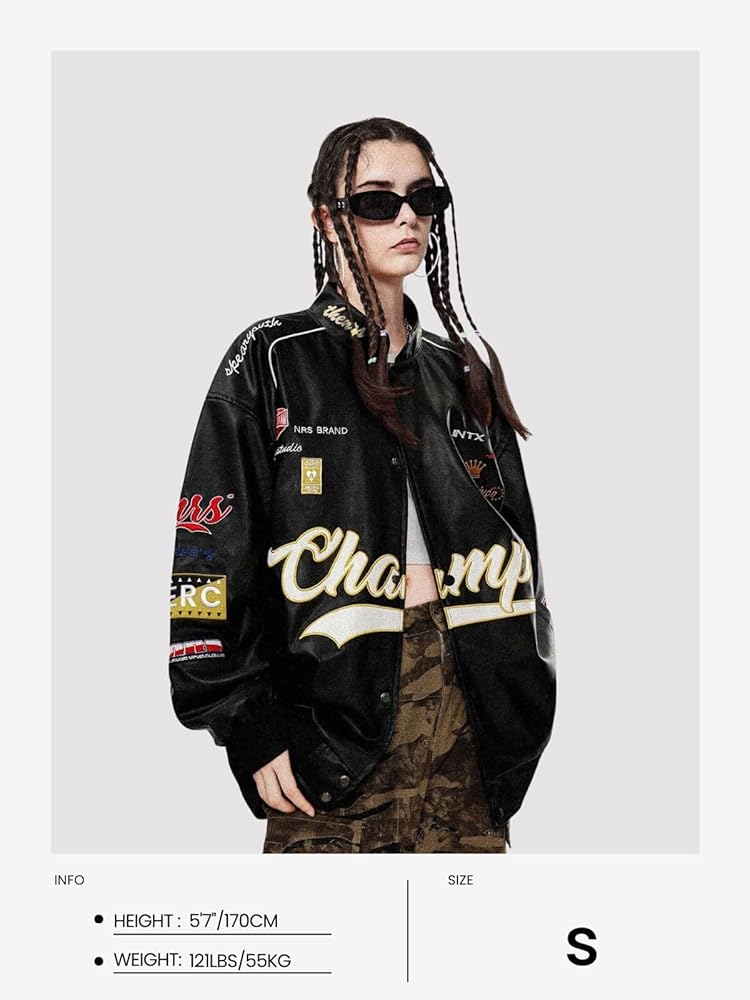 Aelfric Eden Faux Leather Jacket Oversized Racing Motorcycle