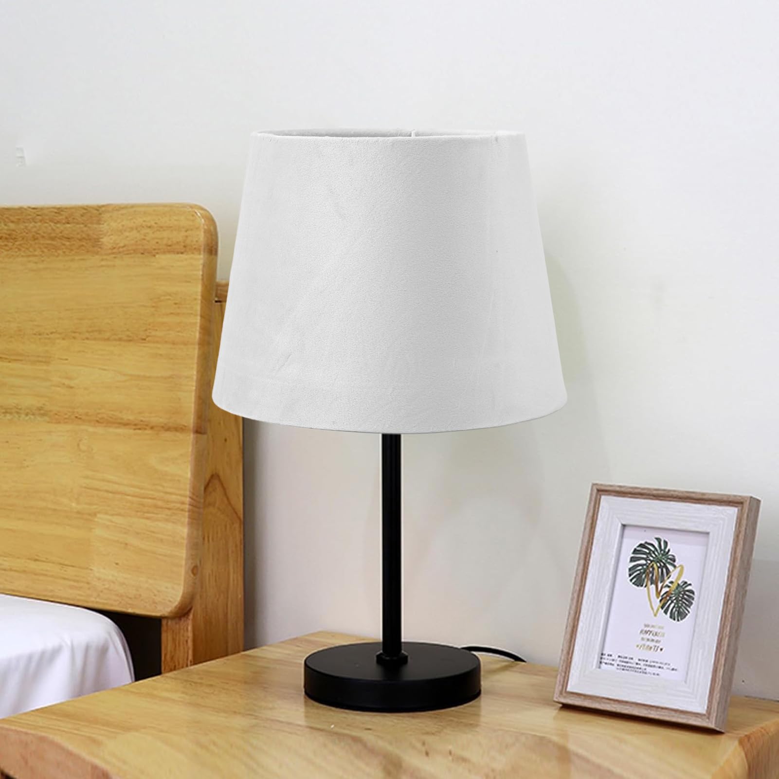 Abat-jour en Tissu 16,5 Cm de Diamètre Supérieur 21,5 Cm de Diamètre Inférieur 16 Cm de Hauteur, Petit Abat-jour E27 E14 Idéal pour les Lampes de Table, les Lampadaires, fabriqué