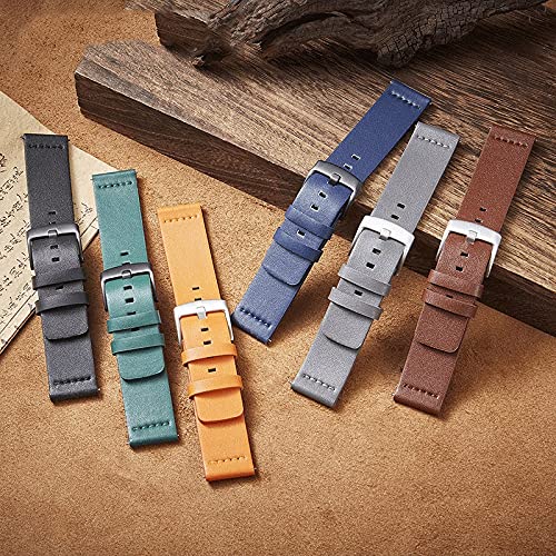 Sangle de montre à dégagement rapide en cuir gris confortable - 2