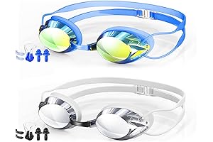 2-Pack Anti Fog Swim Goggles Perfect for Adult Youth Men and Women