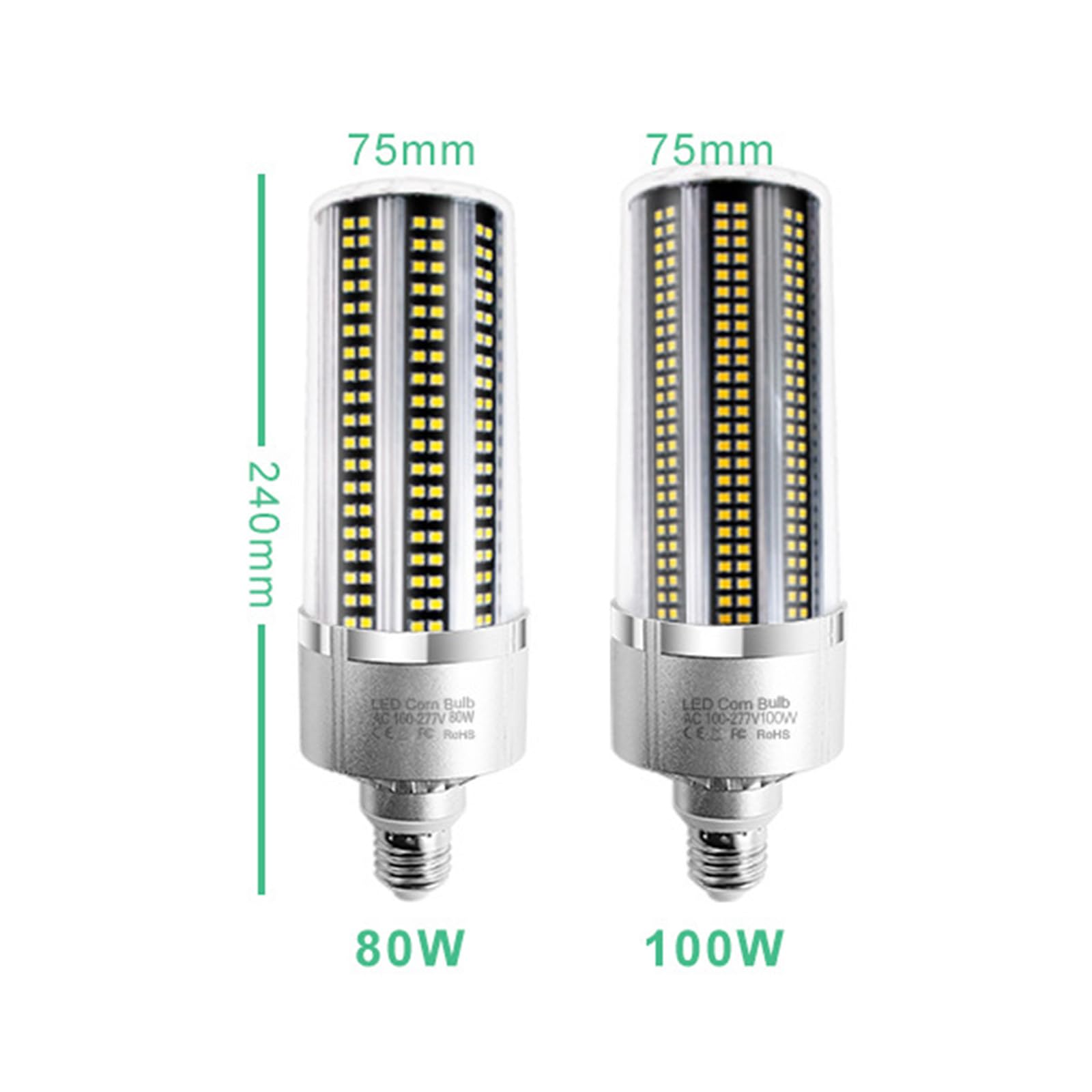 HUIOP Lámpara LED Tipo maíz,Bombilla LED de maíz E26 E27 Base LED Lámpara de maíz Bombilla de maíz para Interiores y Exteriores