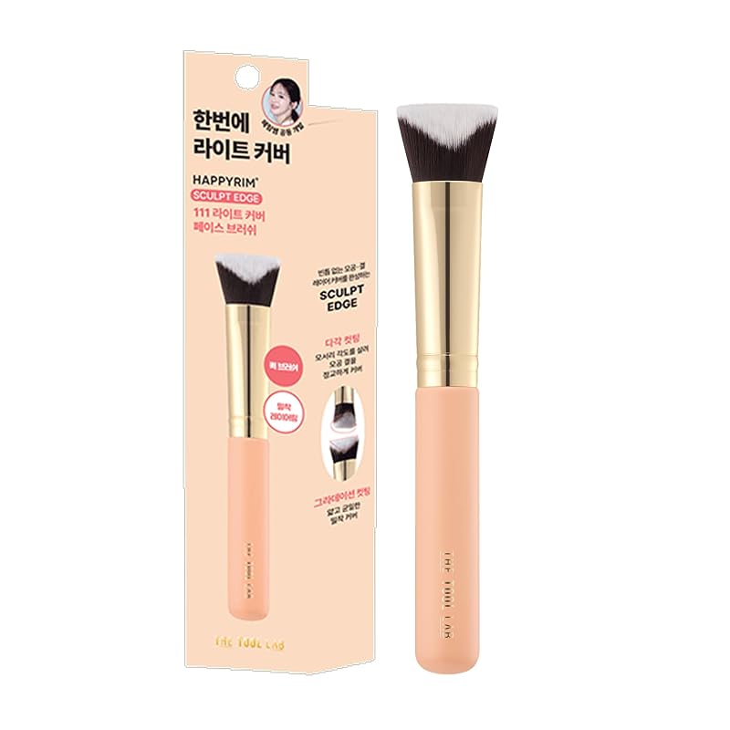 THE TOOL LAB 111 Pincel para Base de Cobertura Leve Sculpt Edge para Produtos Líquidos e Cremosos, 1 unidade