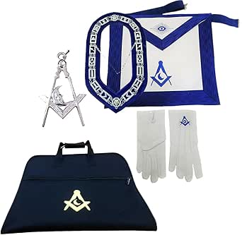 Guanti Massonici Di Cotone Bianco Formato Libero Con Logo Ricamato Sci Applicabi - Foto 12