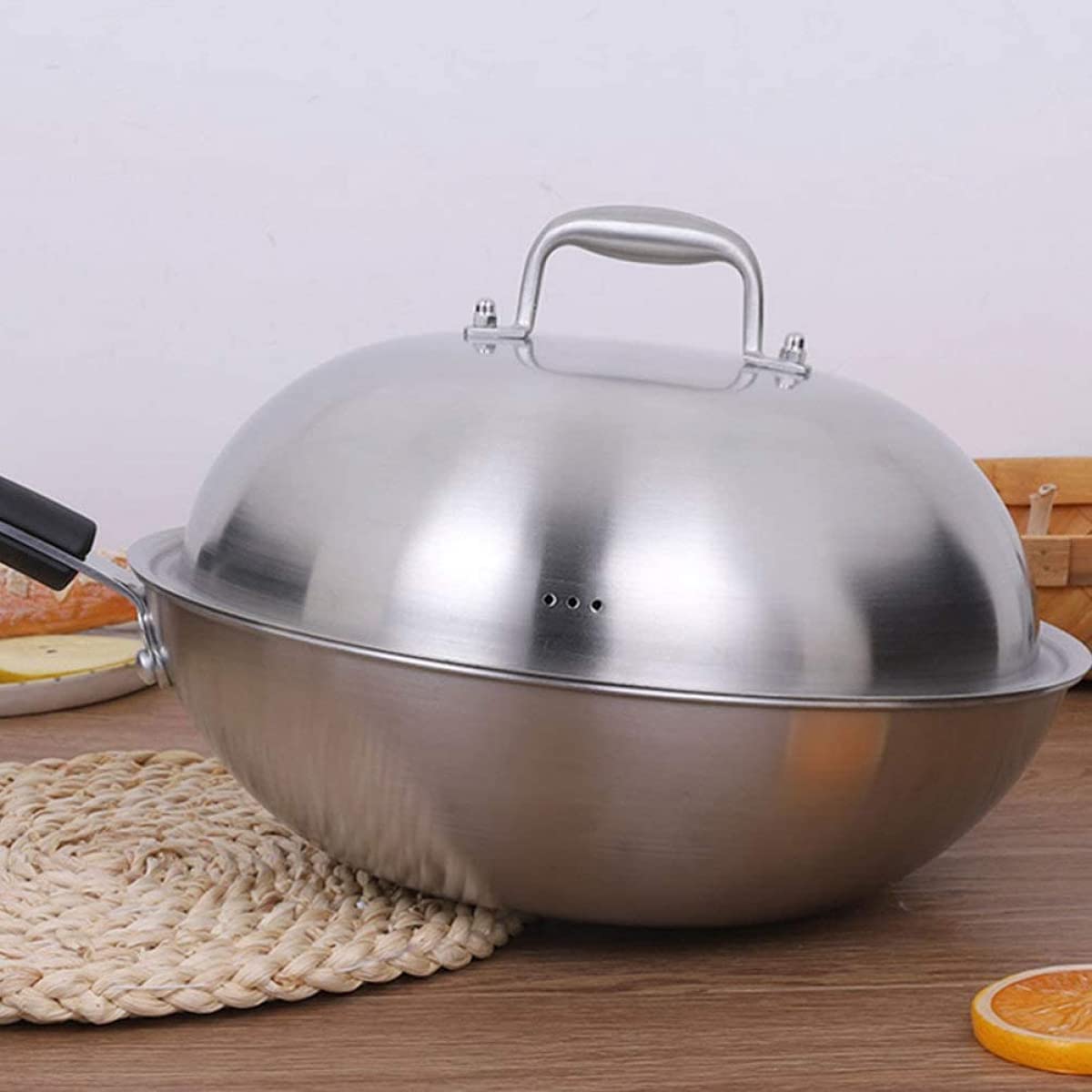 Cloche à Plat En Acier Inoxydable - Diamètre 20 Cm - Pour Steak, Plancha, Barbecue, Service à Table - Garde Au Chaud Et Protection