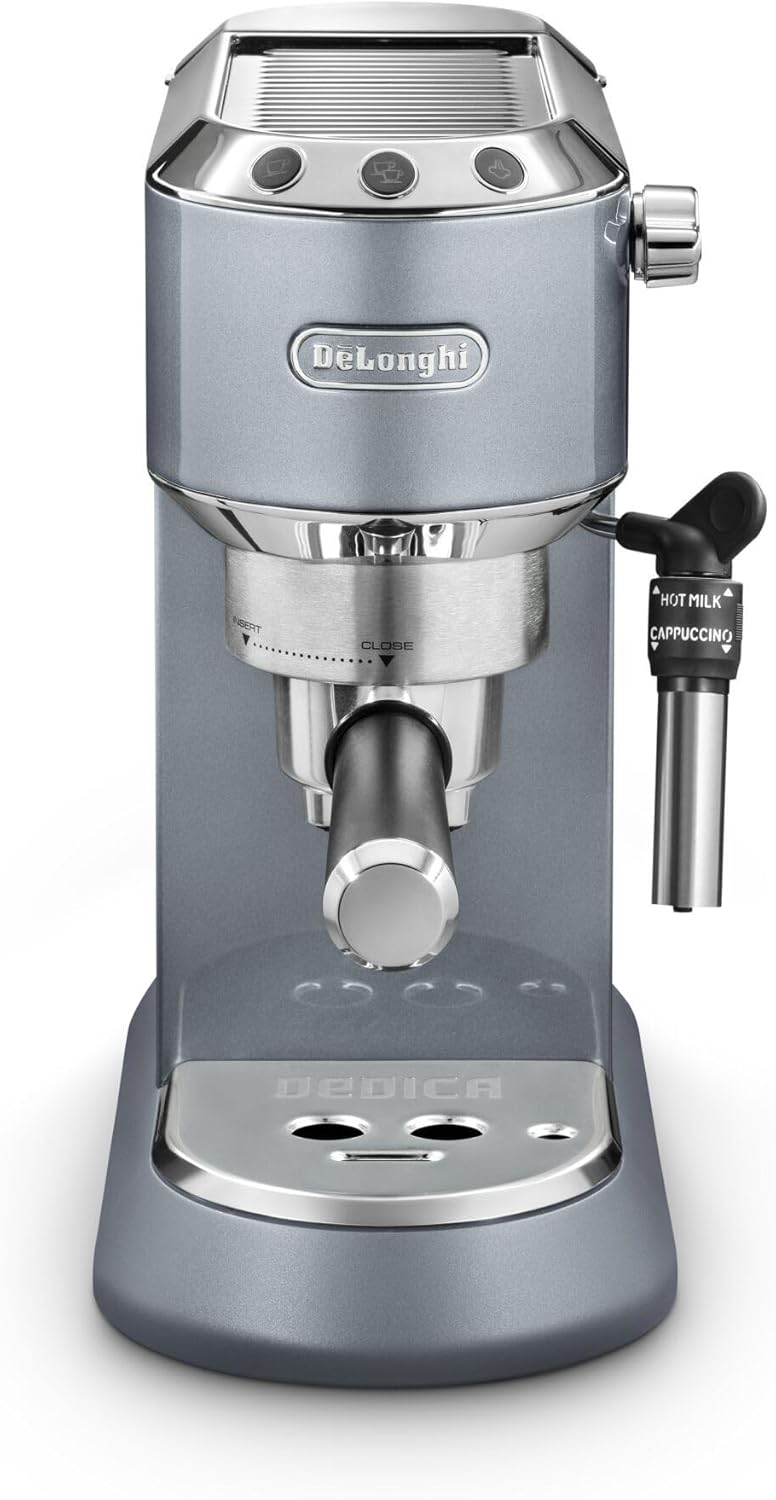 Front view of DeLonghi EC 785.AE Dedica Espresso Machine.