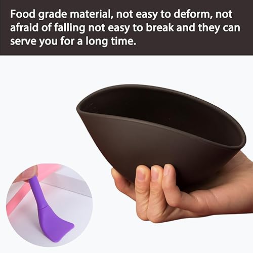 Miniatura 3 de 4 cuencos de silicona para mezclar mascarillas faciales, 3.93 pulgadas, apto para microondas, para uso doméstico, con barra de agitación de doble