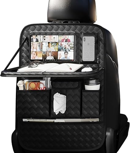 Miniatura 13 de Organizadores de asientos de automóvil, Protectores multifuncionales para asientos traseros, Bolsas de almacenamiento y Portabandejas
