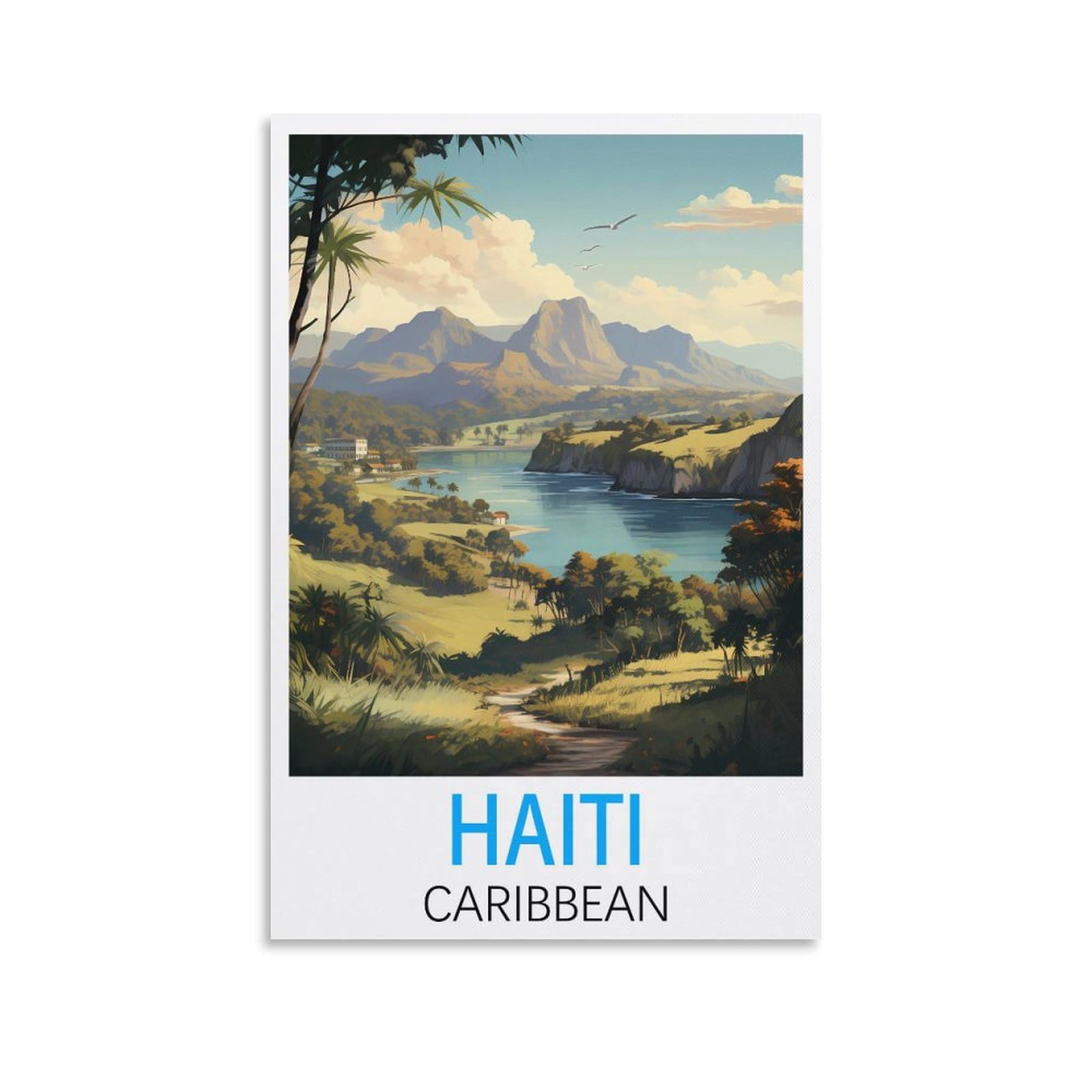 DUnLap Haiti Caribbean Vintage Travel Poster 08x12inch(20x30cm) Canvas Wall Art Wall Print Painting Decor Living Room Bedroom Decor, Unframe-style