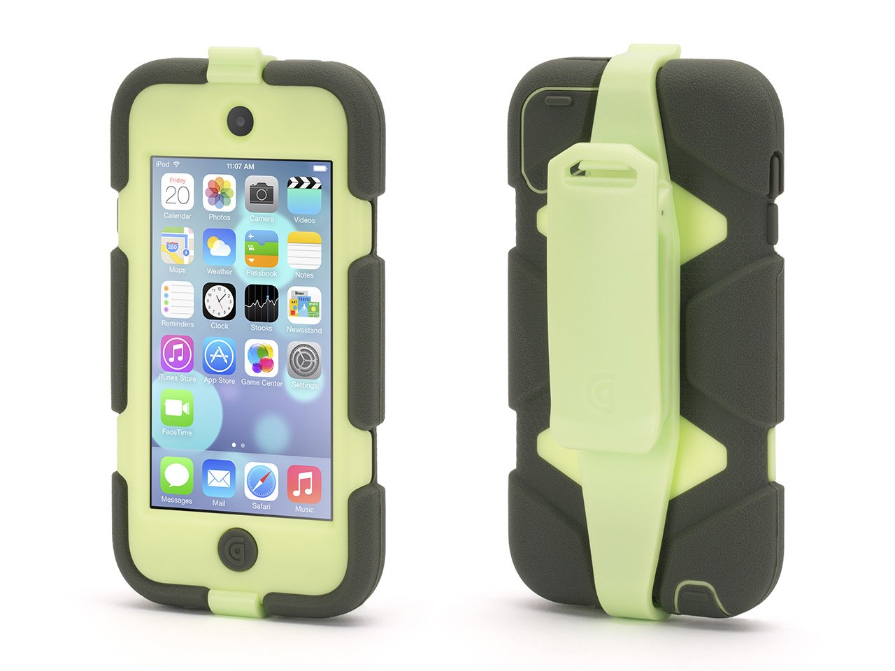 Griffin Survivor for iPod touch (5th gen.), olive/lime - Ridiculously over-engineered? Or the perfect case for your iPod touch no matter where you're head