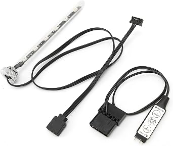 Adjustable RGB Aquarium Light, LED Fish Light with Manual Controller, Full Color Computer Water Cooling Lamp for Glofish and Freshwater [Energy Class A]