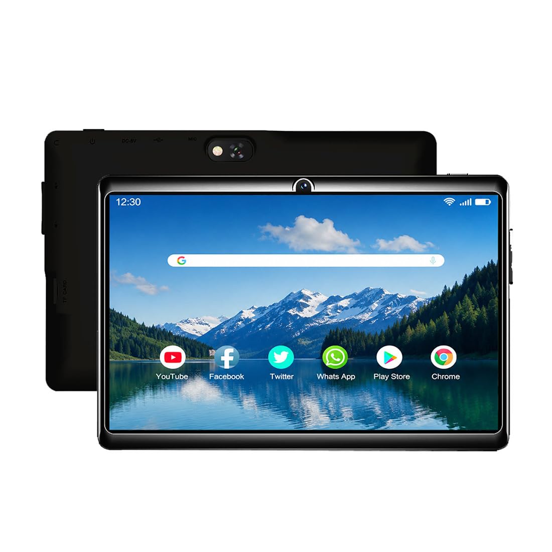 ikall n7 pro wi-fi tablet | 7 inch android display | 2gb ram + 16gb rom (expandable) | 3000mah battery | dual camera | compact tablet for students & home entertainment | black