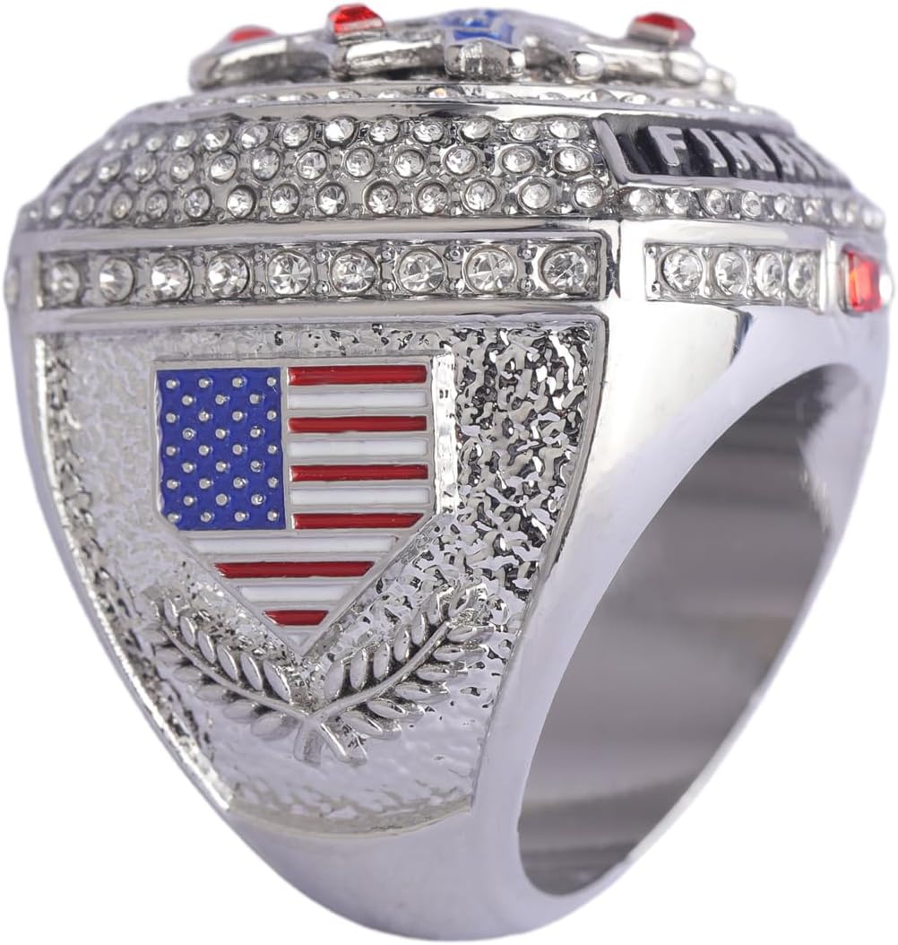2 pcs Pack or 12 pcs Pack Softball Championship Trophy Ring Award Gift for Tournament Champion Team palyers Awards Trophy on Side Size 9.5 (12 pcs Silver 2026" Finalist Rings)