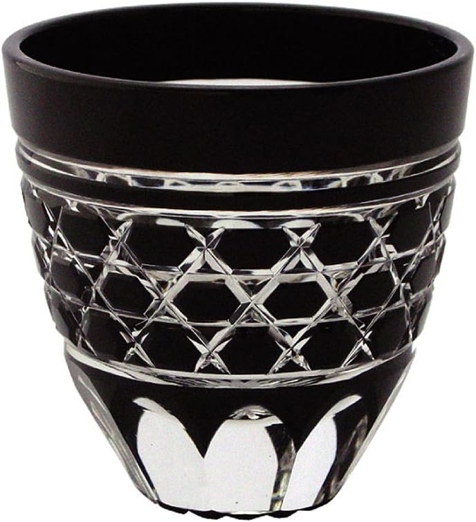Tajima Glass TG-09-217-1K Edo Kurokiriko Sake Cup