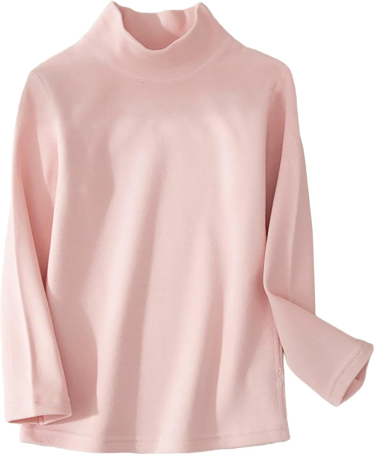 Girls Turtleneck Long Sleeve T-Shirt Basic Mock Neck Soft Knit Slim Fit Tee Tops for 8 to 16Y