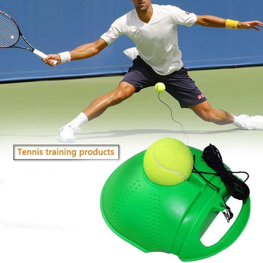 JiuQu Tennis Trainer,Tennis Equipment,Tennis Ball Trainer,Practice Training Tool Sport Exercise, Tennis Base with A Rope Self-Study Tennis Rebound Player with Trainer Baseboard + 2 Training Ball : Sports & Outdoors