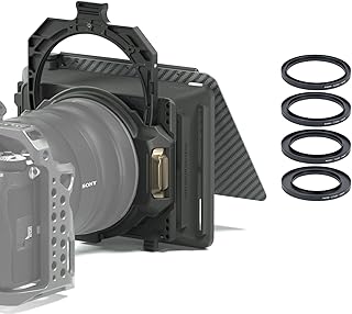 TILTA Mirage Matte Box 95mm Circular Filter Frame, Compatible with 4 x 5.65" Filter, with 67mm/72mm/77mm/82mm Adapter Ring for DSLR Mirrorless Cameras MB-T16