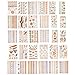 Temporary Metallic Flash Tattoos VALUE PACK - 300+ Unique Gold, Silver and Turquoise Waterproof Tattoos w Extra Bright Colors- Long Lasting Designs Are Easy to Apply