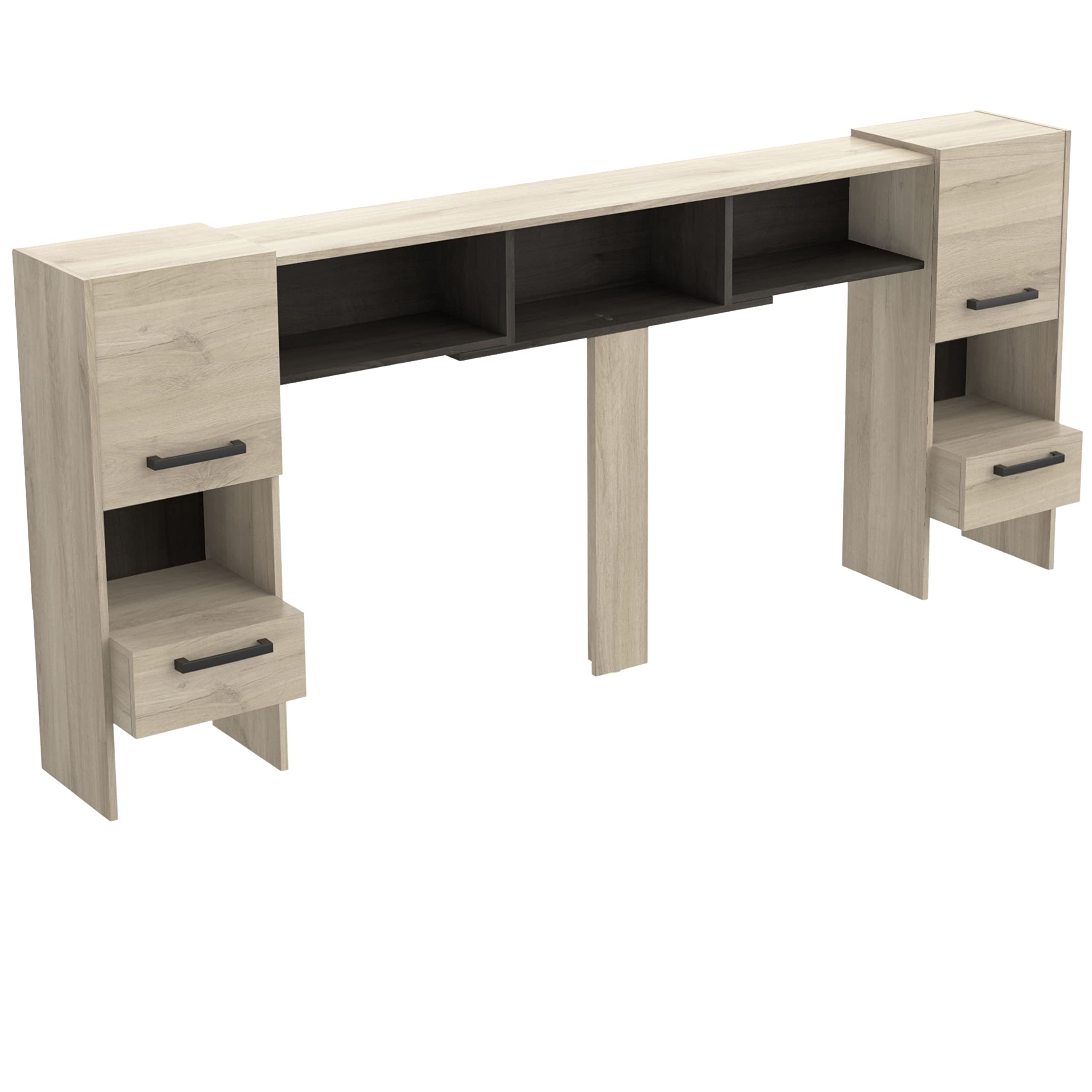 Demeyere Cabecero Dormitorio Principal Watson Color Roble Kronberg y Roble Waterford Habitación Matrimonio Doble 135/140/150 cm