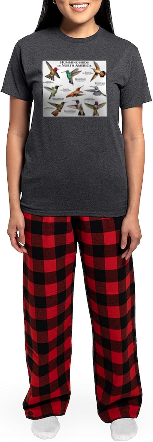 CafePress Hummingbirds of North America Women's Charcoal Paj Women's Charcoal Novelty Pajama Set