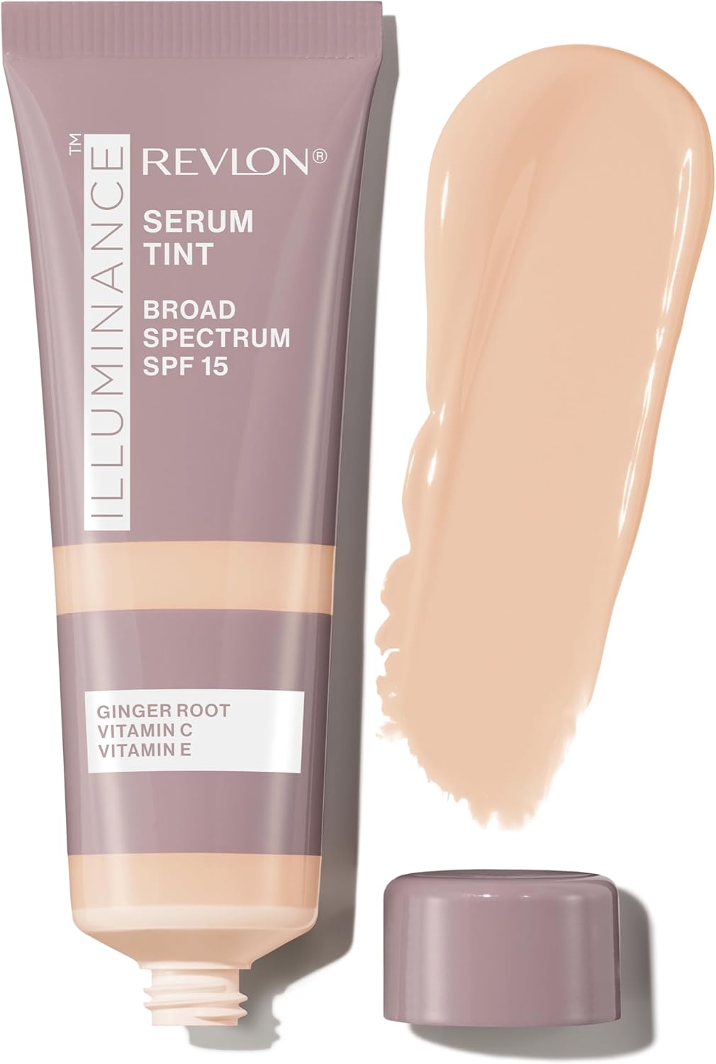 Revlon Illuminance Tinted Serum, drievoudig hyaluronzuur, egaliseert de huidtint na verloop van tijd en hydrateert de hele dag door, SPF 15, 201 Creamy Natural, 28 ml.