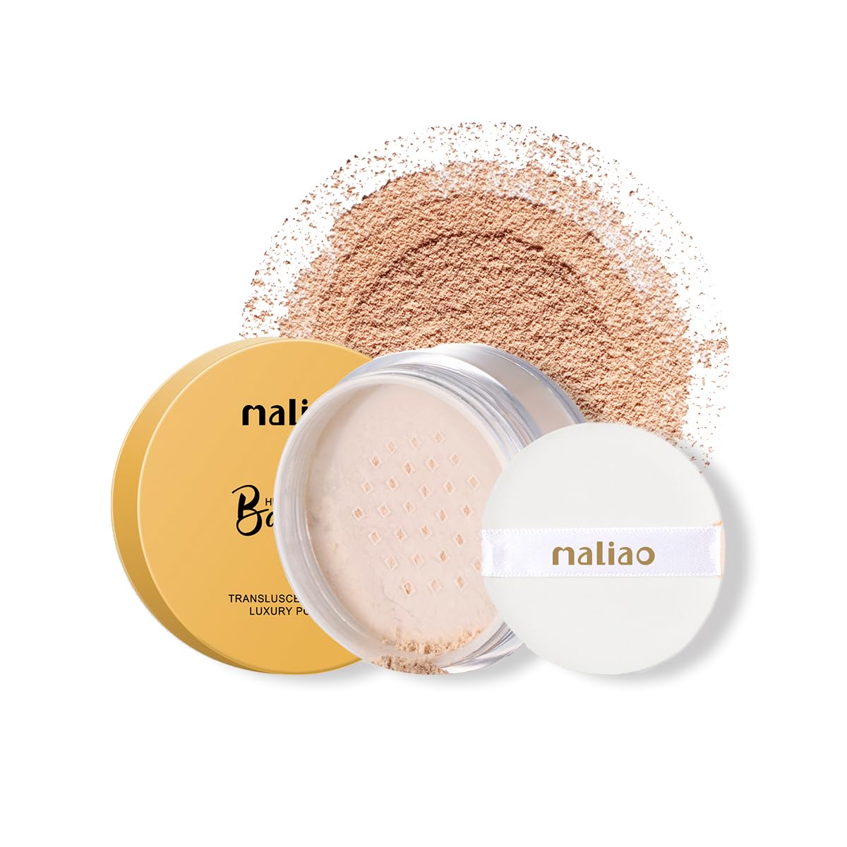 Maliao Luxury HD Banana Loose Powder - Perfecting Radiance for Flawless Skin (SOFT IVORY) 15g-image-23