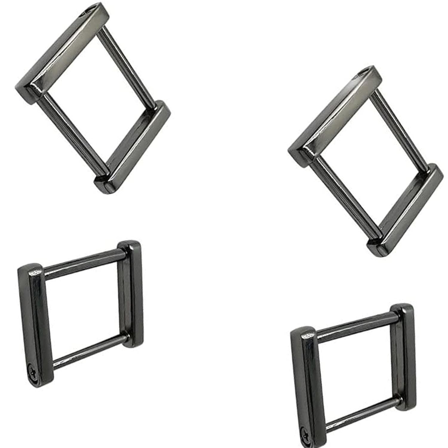 Lujchicy 3/4 inch Rectangular Shackle Screw Purse Bag Rectangle Screw Rings Buckle Strap Connector 4PCS GOLD