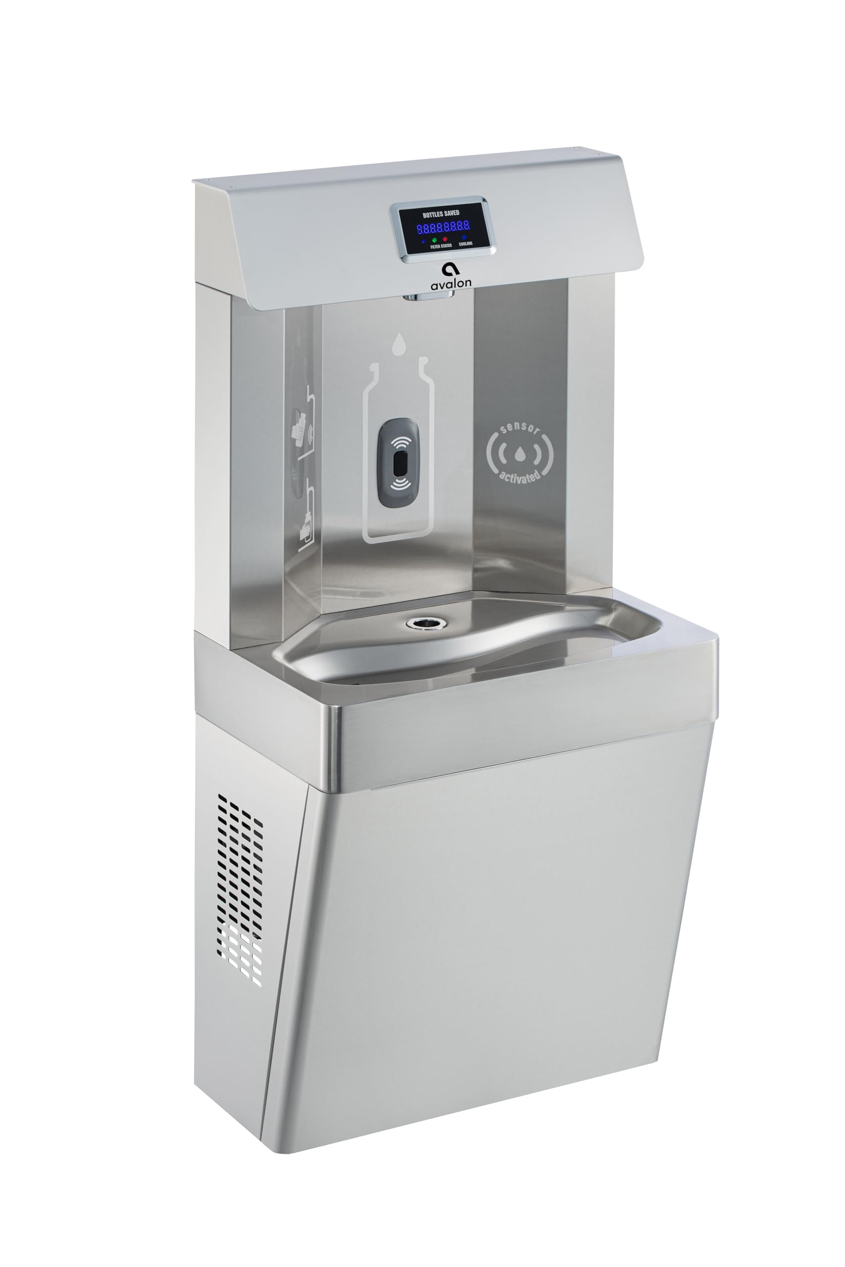 Photo 1 of Avalon Wall Mounted Water Fountain with Bottle Filling Station, High Capacity Cooling, Sensor Dispensing, Self Cleaning, Digital Bottle Counter Display, Dual Filtration, ADA Compliant