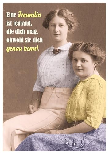 Gutsch Verlag Postkarte Sprüche: Eine Freundin, die dich trotz allem mag - Humorvolle Botschaft für echte Freundschaften Gutsch Verlag Postkarte Sprüche: Eine Freundin, die dich trotz allem mag - Humorvolle Botschaft für echte Freundschaften