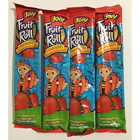 0.75oz Jovy Fruit Roll Snack, Strawberry (16 Single Packets Per Order) Cover