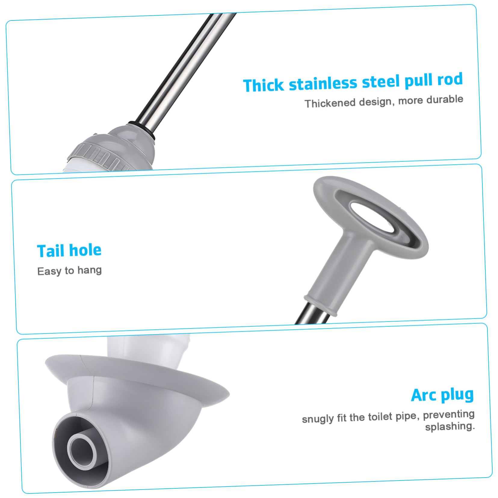 Sturalavandini Ad Aria Compressa Ad Alta Pressione Pistone per Sbloccare Water Strumento per Disgorgare Scarichi Design Curvo per Massima Aspirazione e Uso Facile