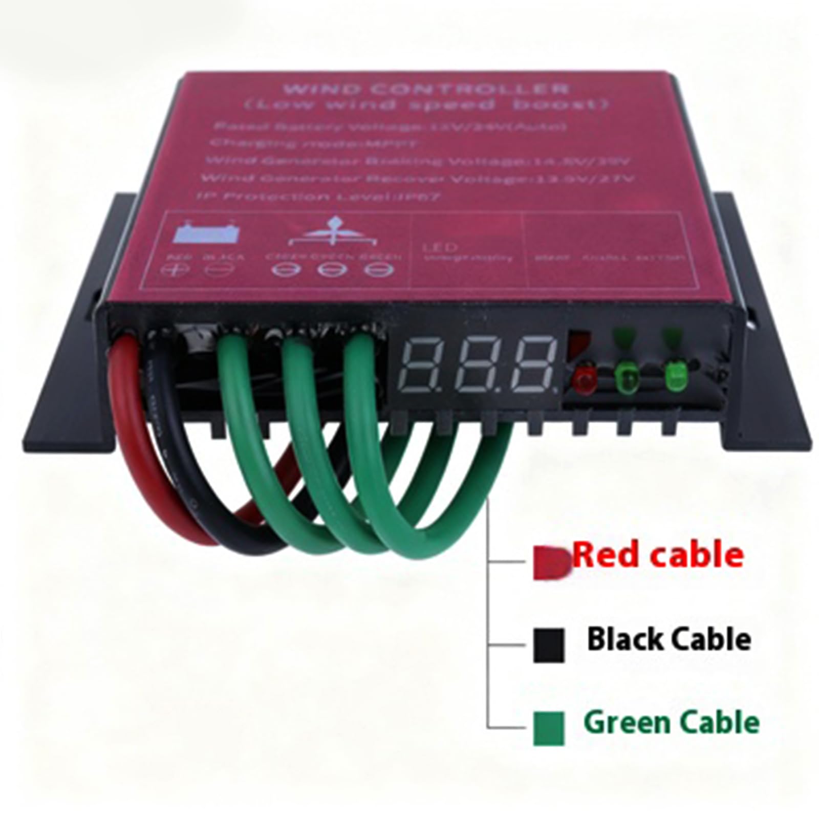 12000W DC 12V 24V 48V Windturbinen-Generator-Ladecontroller, IP67 wasserdichter Batterieladecontroller-Regler für kleine Windgeneratoren,12V