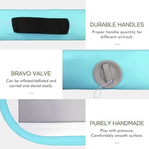 Miniatura 4 de KAIDIFI Colchoneta inflable de gimnasia para yoga, fitness, taekwondo, salto mortal, ejercicio, entrenamiento con bomba de aire eléctrica (verde,