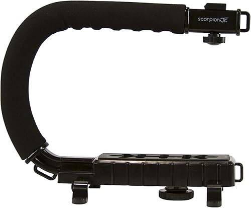 Miniatura 9 de Cam Caddie Scorpion Jr - Estabilizador de cámara  Mango estabilizador plegable para todos los teléfonos DSLR GoPro teléfonos móviles con zapata fría