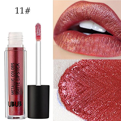 LANSKIRT Lipgloss Set UBUB Metall Perle Lippenstift Feuchtigkeitscreme Samt Lippenstift Kosmetik Beauty Makeup