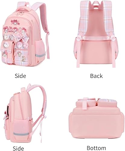 Miniatura 5 de Mochila Kawaii con 21 piezas de accesorios de dibujos animados de anime, antirrobo de viaje, estética, bolsa de regalos para el nuevo semestre,