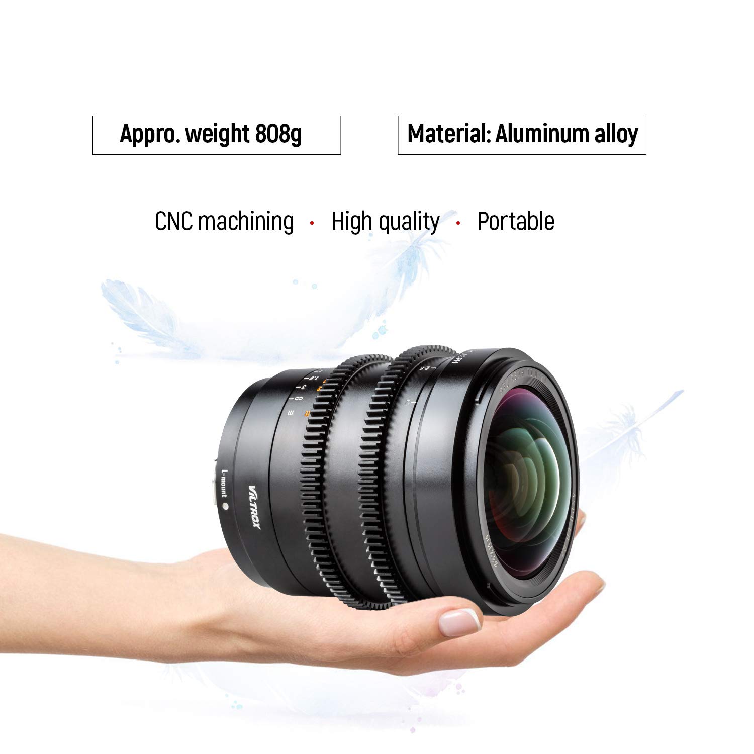 VILTROX S 20mm T2.0 ASPH Wide Angle Cinema Lens for L Mount