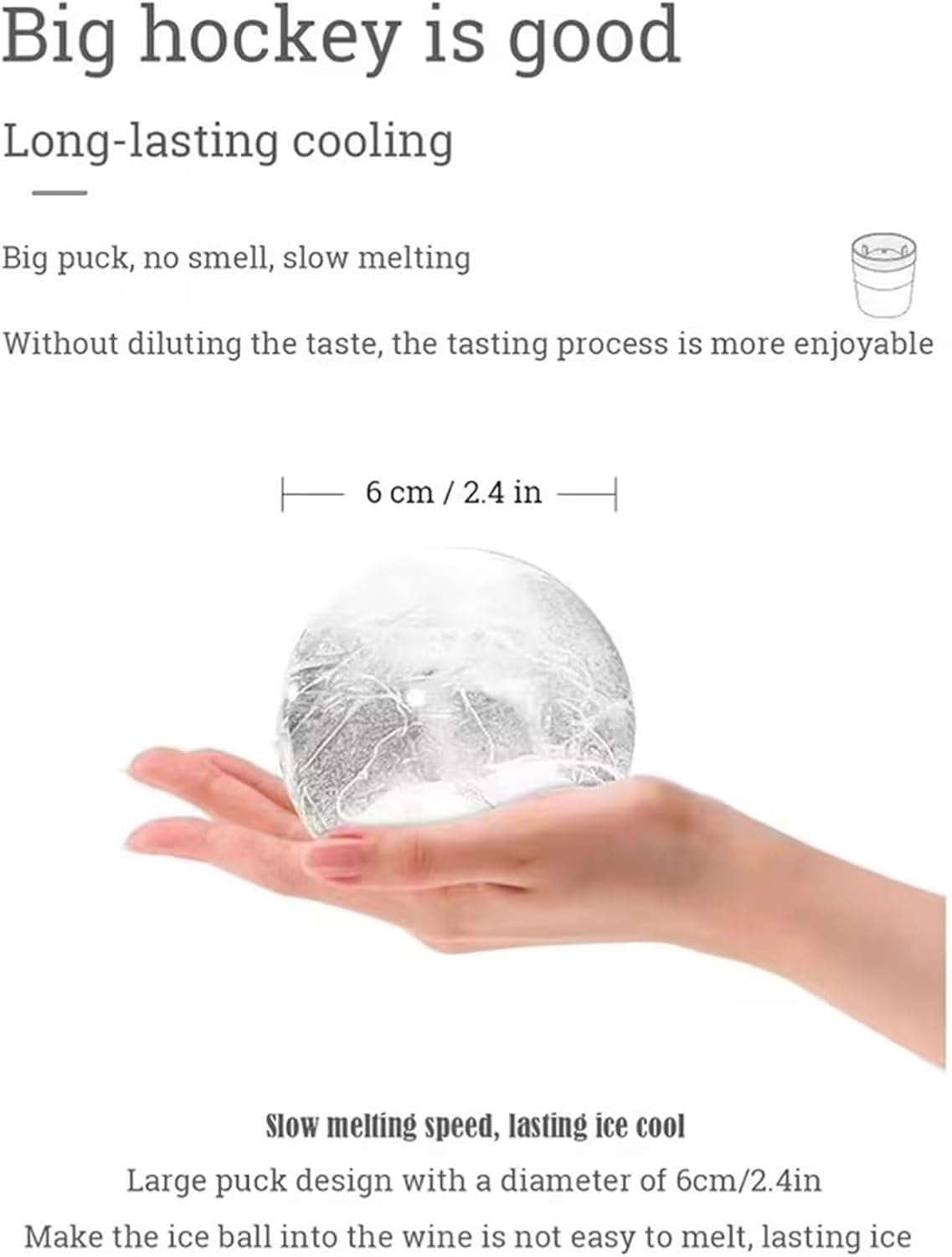 Silicone Ice Cube Mold Round Large Sphere Trays Food Grade Whiskey Cocktail Ball Maker Barware Bar Tools(Blue)