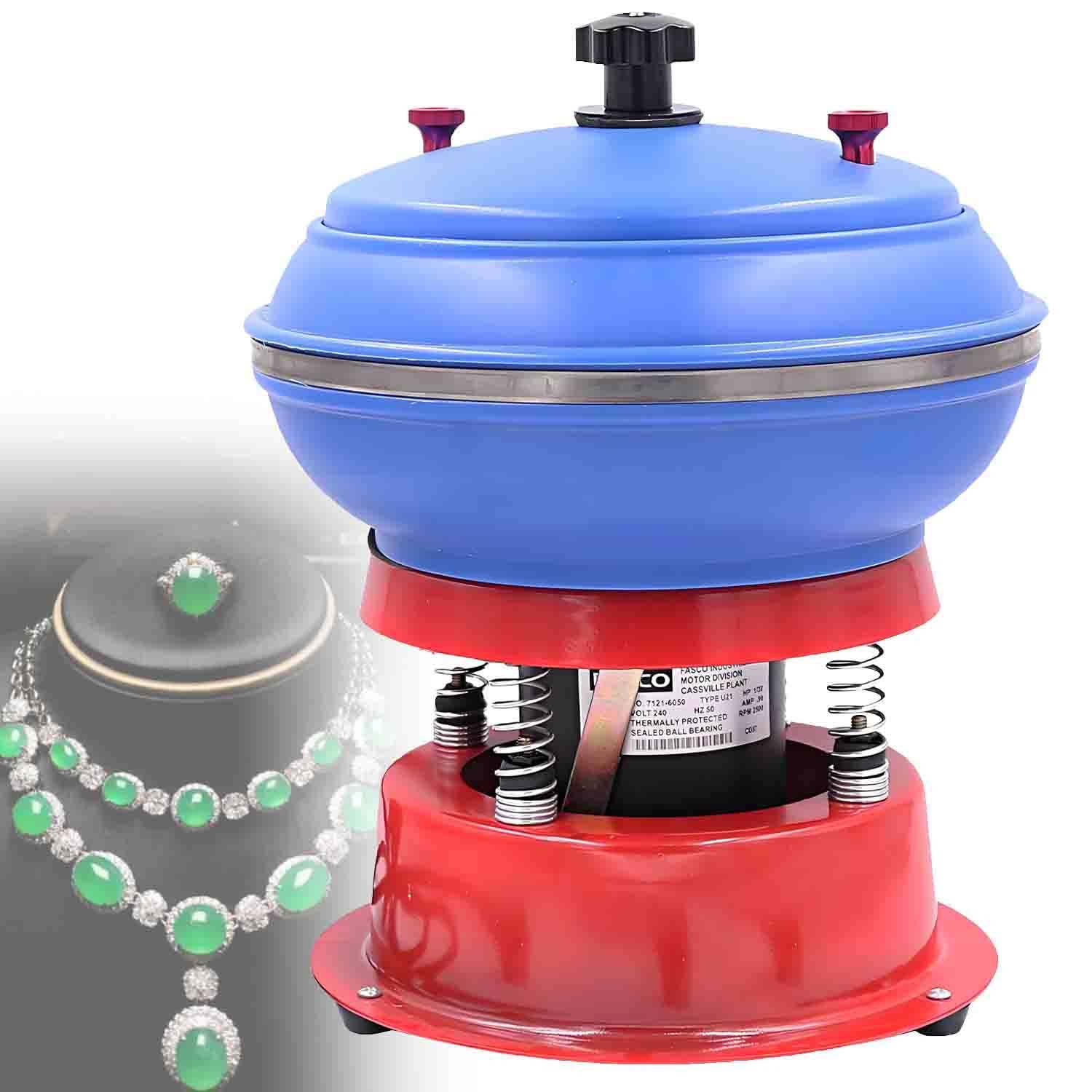 UORDBY Electric Vibrating Tumbler Vibratory Rock Tumbler Bowl Tumbling Polishing Machine, Jewelry Tools Vibrating Polisher, for Jewelry, Jade & Small Metal Parts Finishing