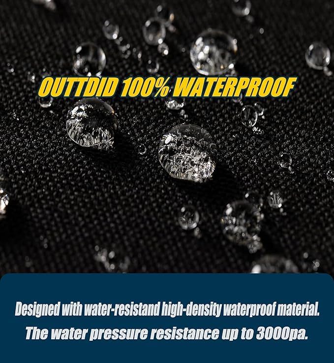 Stackable Patio Chair Cover - 600D High Back Outdoor Chair Cover Waterproof & Heavy Duty, 2 Pack Lawn Furniture Stacking Seat Cover for 4-6 Outdoor Stackable Dining Chairs - 28 x 36 x 47 Inch - Image 4