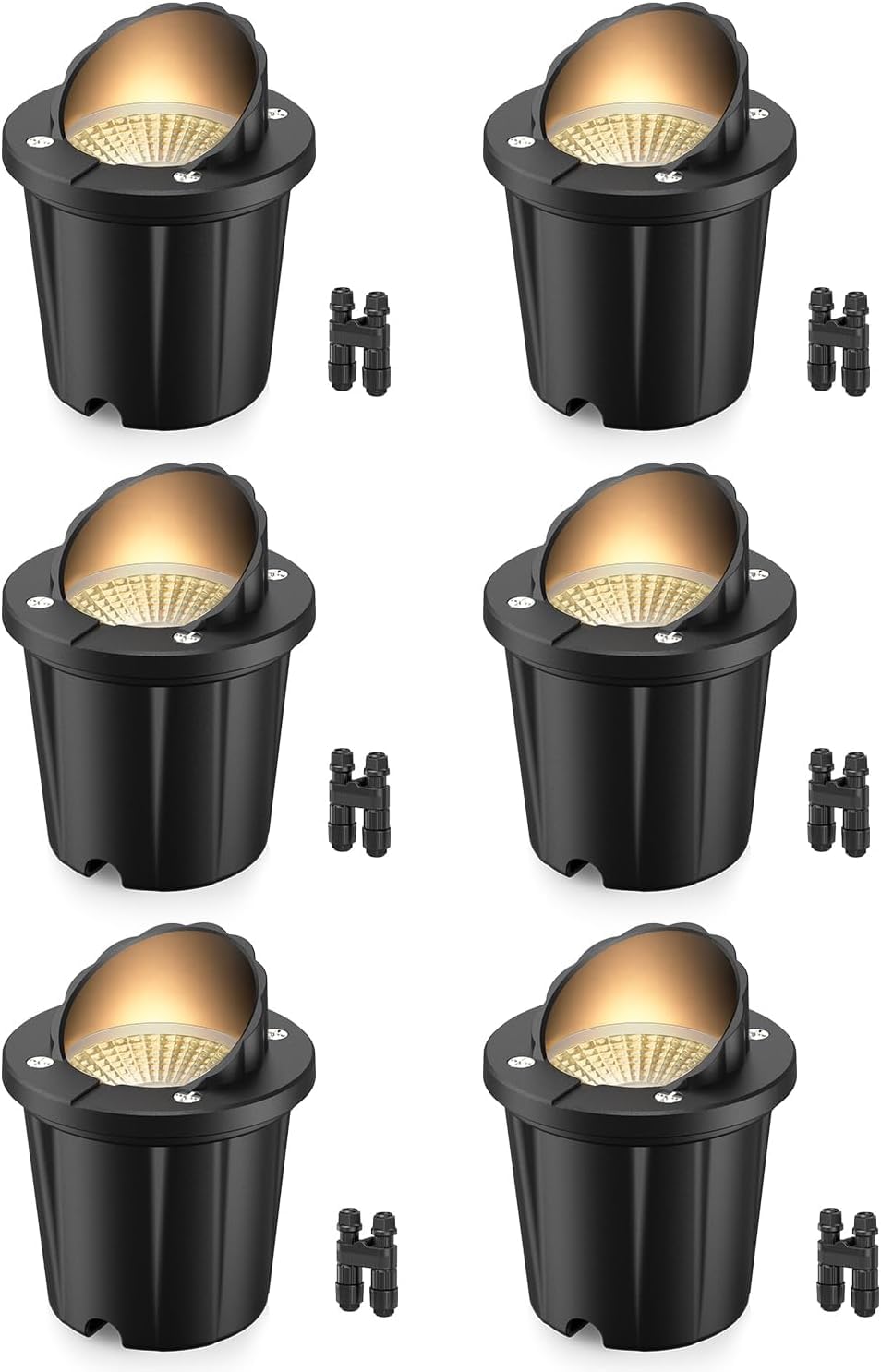 12W Low Voltage Garden Buried Light, 6 Pack 1200LM Warm White Garden Lights